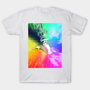 Astronaut Floating in colour space T-Shirt